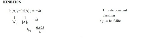 kinetics formula